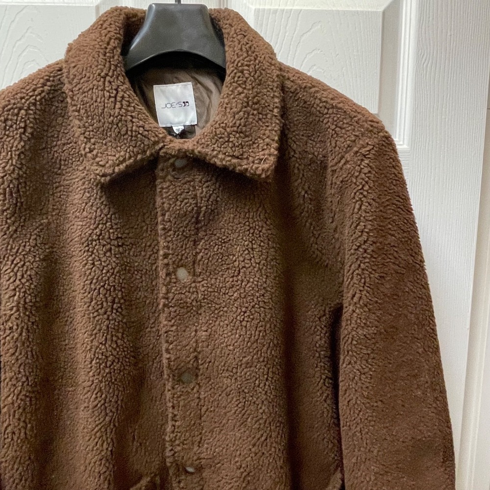 Joe's Jeans Men's Size Large Chesnut Faux Shearling Chore Jacket NWT MSRP $328